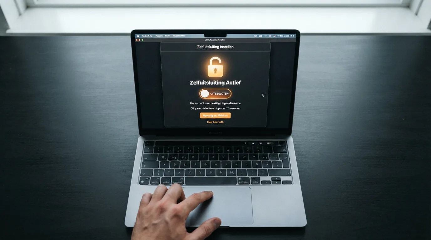 Scherm van het Cruks-register met een gokstop en een gesloten hangslot