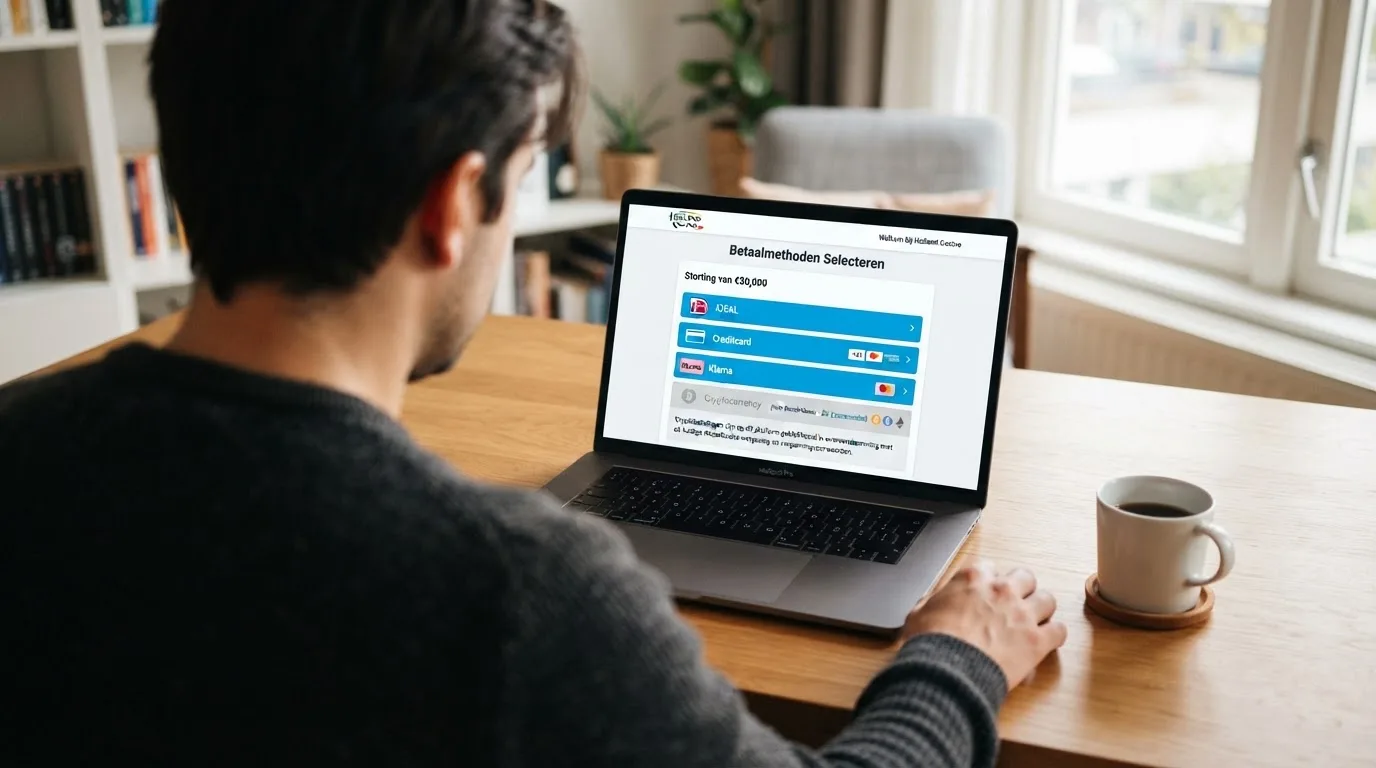 Een doorgestreept cryptosymbool naast een Nederlandse vergunningstekst