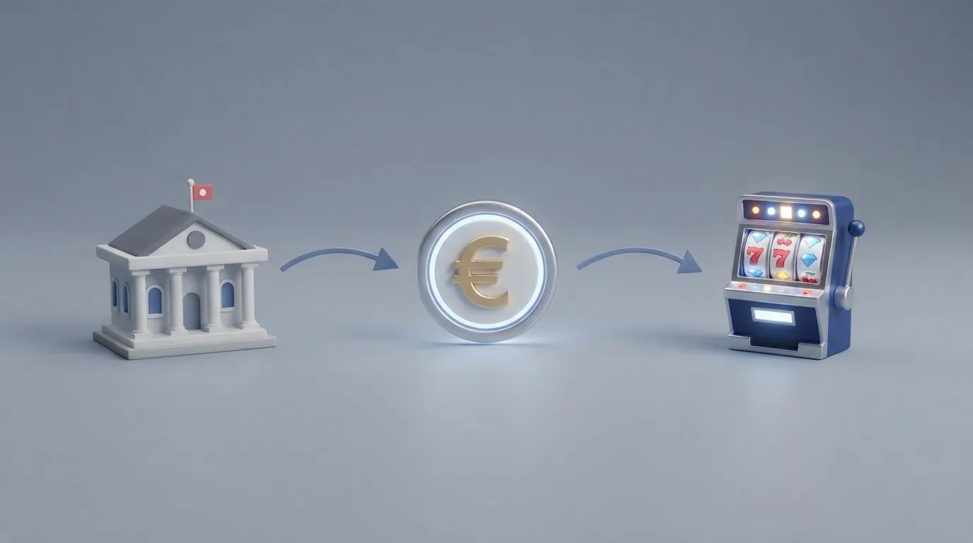 De stappen van een Trustly-storting: bank kiezen, bedrag bevestigen, terug naar het casino